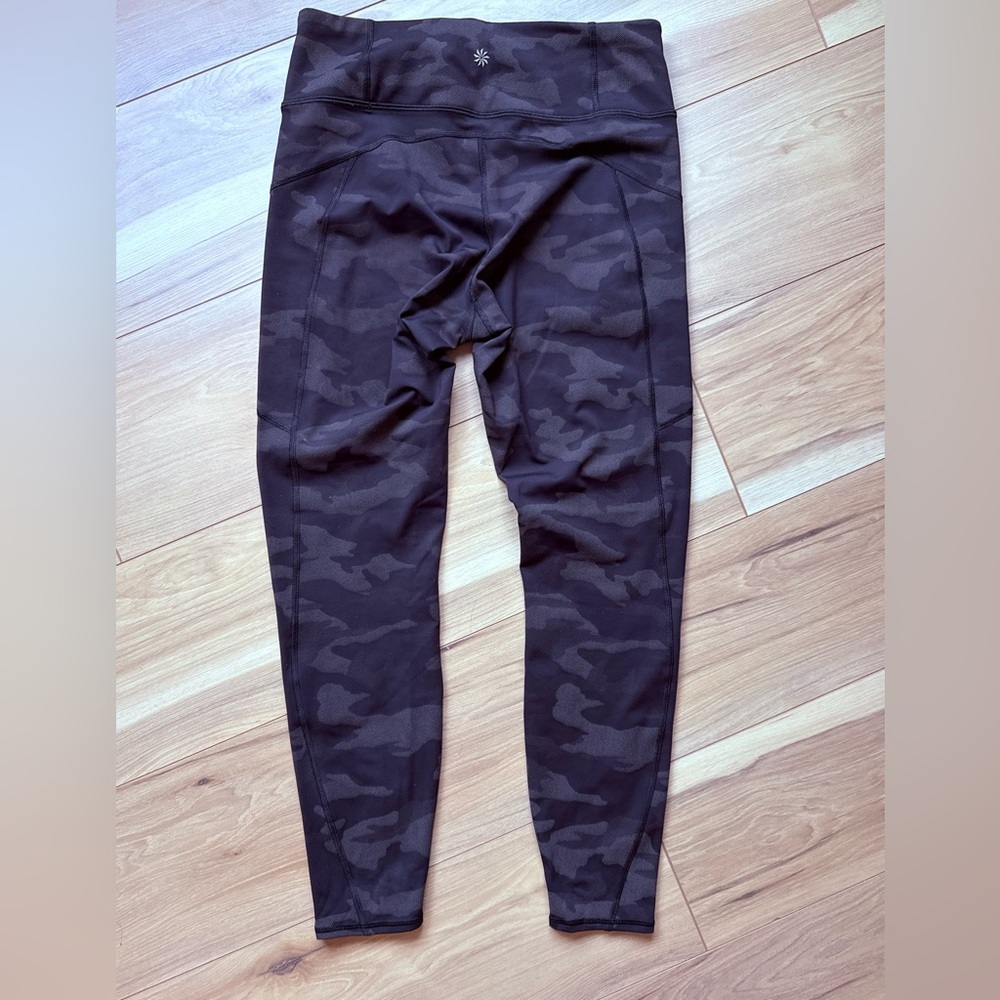 Athleta Camo High-Rise Rainier Reflective Performance Leggings - Black/Grey. - Picture 3 of 6